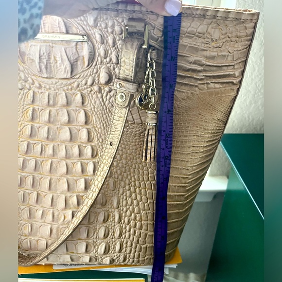 Beautiful Brahmin Asher tote.  Gently used, great condition with tassel charm. - Picture 10 of 12